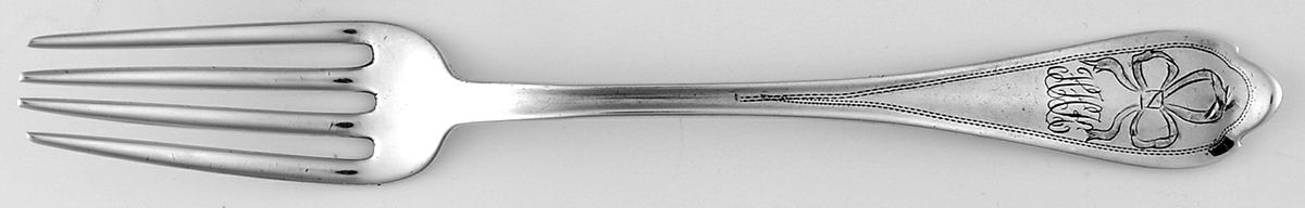 Springfield-Engraved No1 Solid Youth Tea Fork by Unger Brothers-1