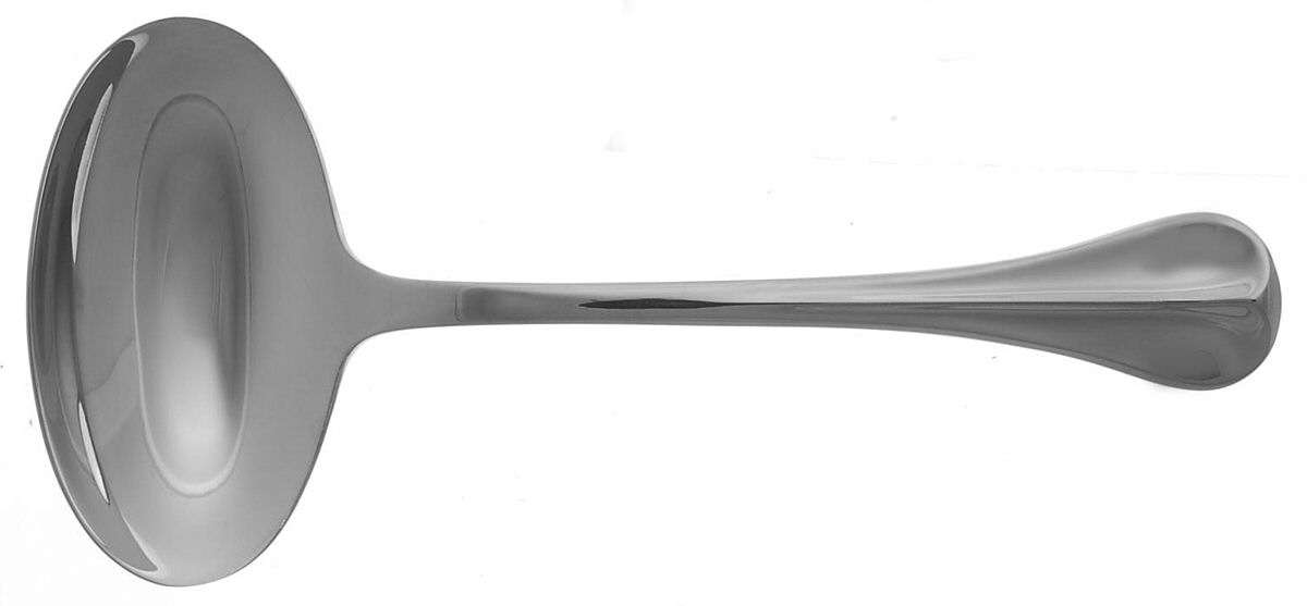 Acsa (Stainless) Solid Gravy Ladle by Unknown Mfg Silver-1