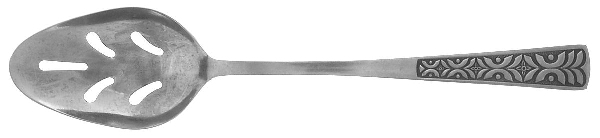 Alhambra (Stainless) Pierced Tablespoon (Serving Spoon) by Unknown Mfg Silver-1