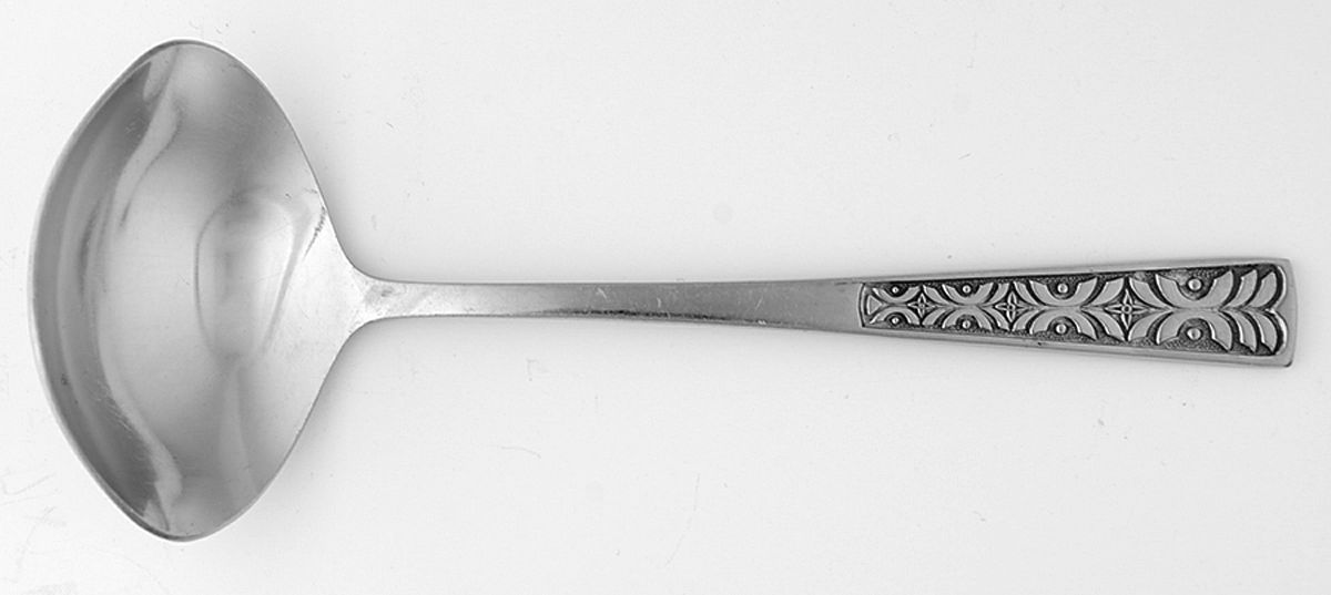 Alhambra (Stainless) Solid Gravy Ladle by Unknown Mfg Silver-1