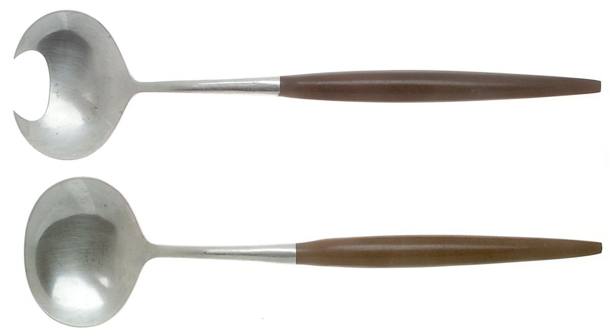 American Tempo (Stainless) (2 Pc) Solid Salad Set by Unknown Mfg Silver-1
