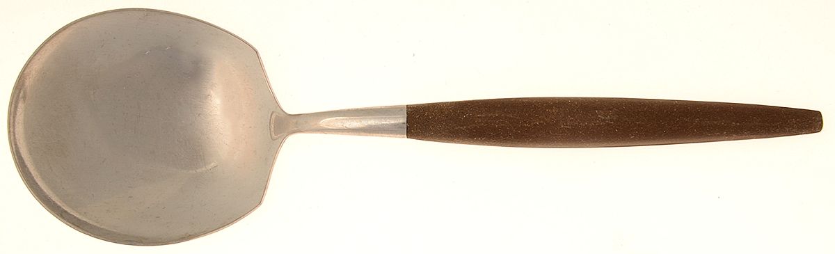 American Tempo (Stainless) Solid Smooth Casserole Spoon by Unknown Mfg Silver-1