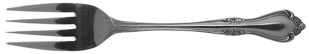 Breton Rose (Stainless) Individual Salad Fork by Unknown Mfg Silver-1