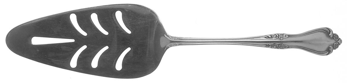 Breton Rose (Stainless) Pierced All Stainless Pie Server by Unknown Mfg Silver-1