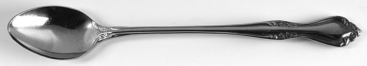 Breton Rose (Stainless) Iced Tea Spoon by Unknown Mfg Silver-1