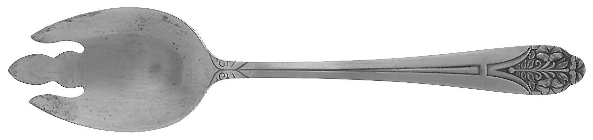 Claudia (Silverplate) Pierced Tablespoon (Serving Spoon) by Unknown Mfg Silver-1
