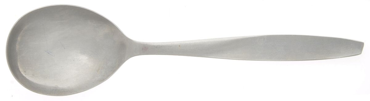 Crestmark (Stainless) Solid Smooth Casserole Spoon by Unknown Mfg Silver-1