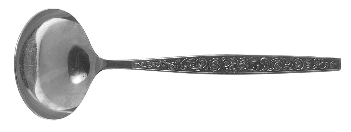 Granada Rose (Stainless) Solid Gravy Ladle by Unknown Mfg Silver-1