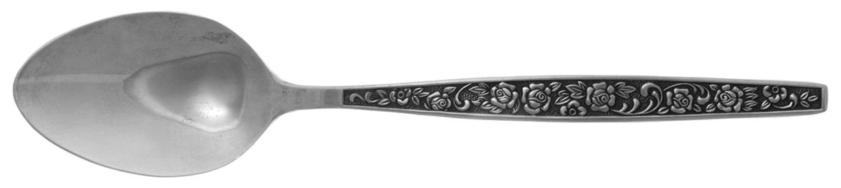 Granada Rose (Stainless) Place/Oval Soup Spoon by Unknown Mfg Silver-1