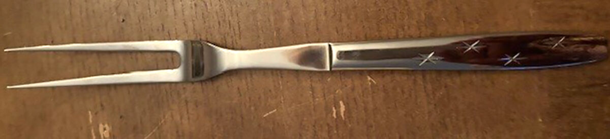 Heavenly Star (Stainless) Small Steak Carving Fork with Stainless Prongs by Unknown Mfg Silver-1