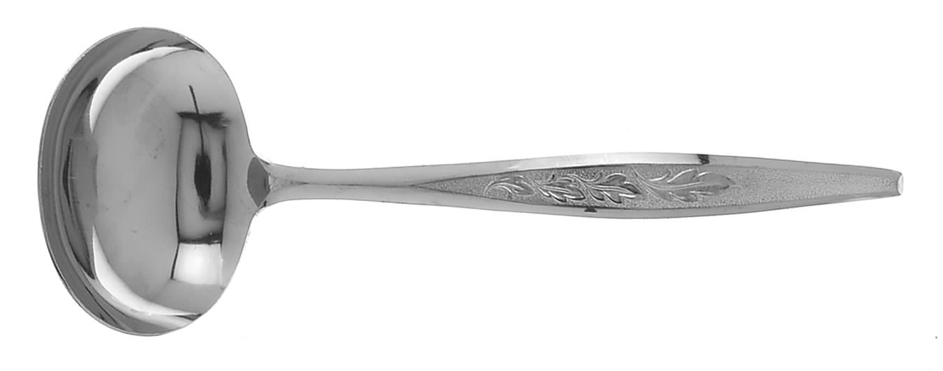 Leaves (Stainless) Solid Gravy Ladle by Unknown Mfg Silver-1