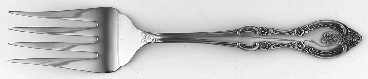 Marseilles (Stainless) Medium Solid Cold Meat Serving Fork by Unknown Mfg Silver-1