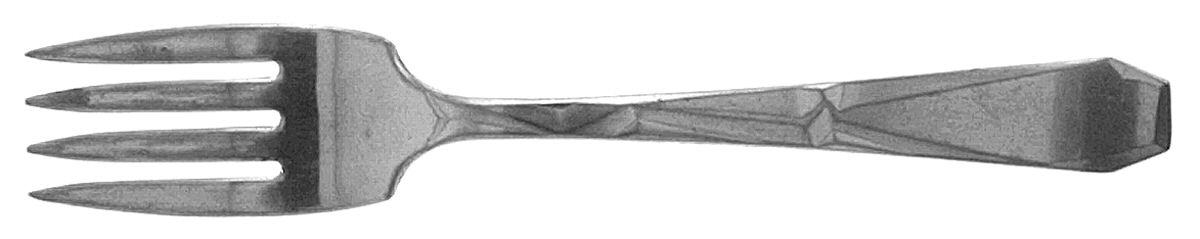 Modernistic (Silverplate) Individual Salad Fork by Unknown Mfg Silver-1