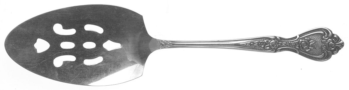 Normandy (Stainless) Pierced All Stainless Pie Server by Unknown Mfg Silver-1