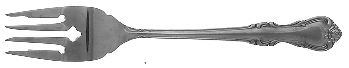 Princess (Stainless) Medium Solid Cold Meat Serving Fork by Unknown Mfg Silver-1