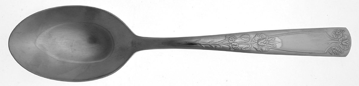Rose (Stainless, USA) Tablespoon (Serving Spoon) by Unknown Mfg Silver-1