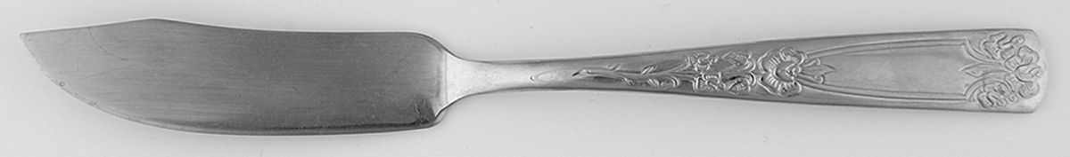 Rose (Stainless, USA) Flat Handle Master Butter Knife by Unknown Mfg Silver-1