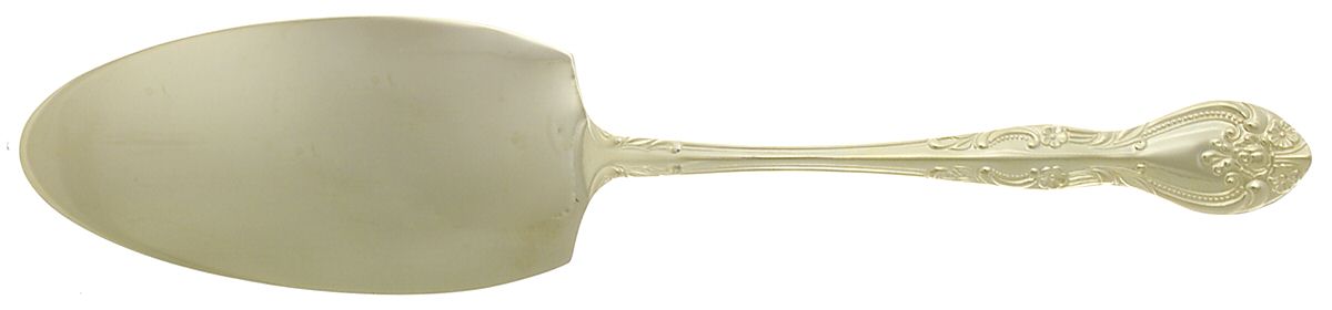 Sarah Ann (Gold Electroplate) Solid Pie Server by Unknown Mfg Silver-1