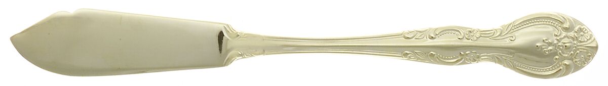 Sarah Ann (Gold Electroplate) Flat Handle Master Butter Knife by Unknown Mfg Silver-1