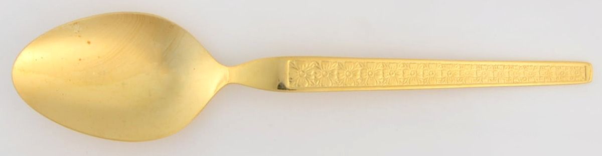Trocader (Gold Electroplate) Place/Oval Soup Spoon by Unknown Mfg Silver-1