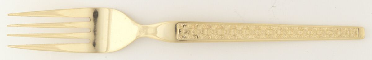 Trocader (Gold Electroplate) Fork by Unknown Mfg Silver-1