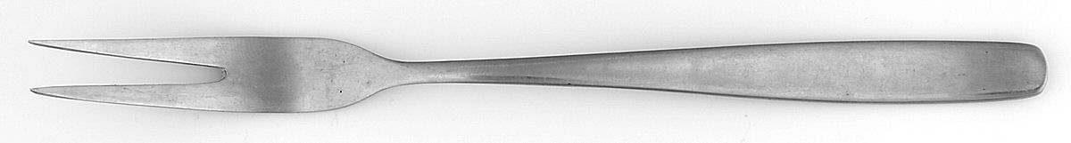 UNF1 (STAINLESS) Small 2-Tine Cold Meat Serving Fork by Unknown Mfg Silver-1