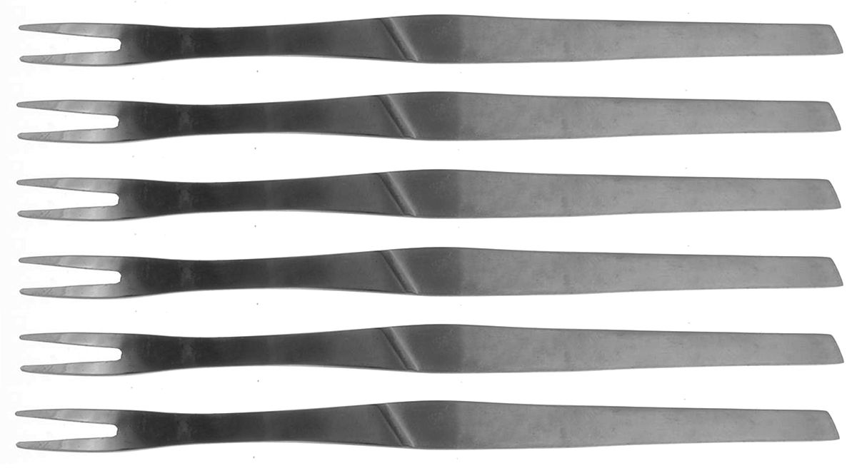 C6N1 (Stainless) Snail Fork - Set of 6 by Coronado-1