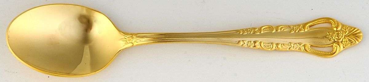 UNF164 (Gold Electroplate) Teaspoon by Unknown Mfg Silver-1