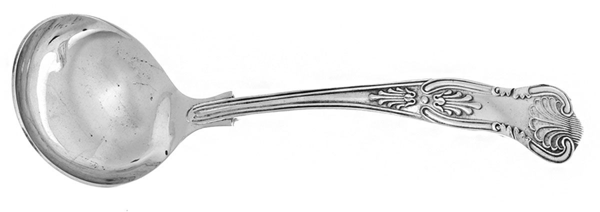 Kings (Silverplate) Large Cream Ladle, Solid Piece by Unknown Mfg Silver-1