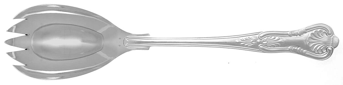 Kings (Silverplate) Solid Salad Serving Fork by Unknown Mfg Silver-1