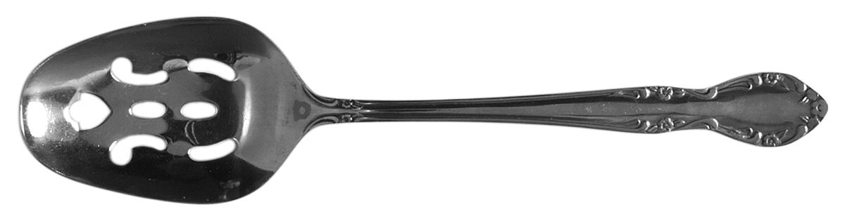 UNF209 (Stainless) Pierced Tablespoon (Serving Spoon) by Unknown Mfg Silver-1