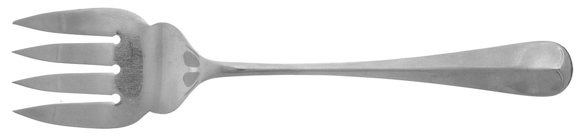 UNF221 (Stainless) Small Solid Cold Meat Serving Fork by Unknown Mfg Silver-1