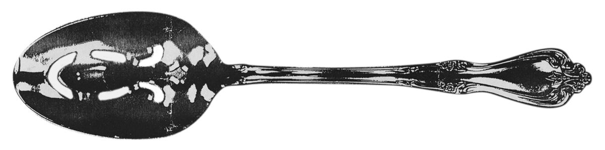 UNF232 (Stainless) Pierced Tablespoon (Serving Spoon) by Unknown Mfg Silver-1