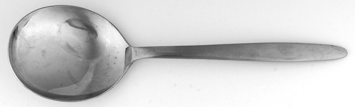 UNF290 (Stainless) Solid Smooth Casserole Spoon by Unknown Mfg Silver-1