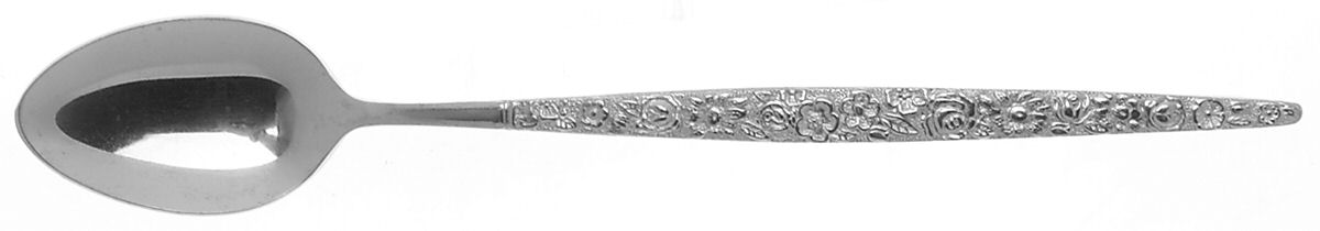 Rose Garden (Stainless) Iced Tea Spoon by Unknown Mfg Silver-1