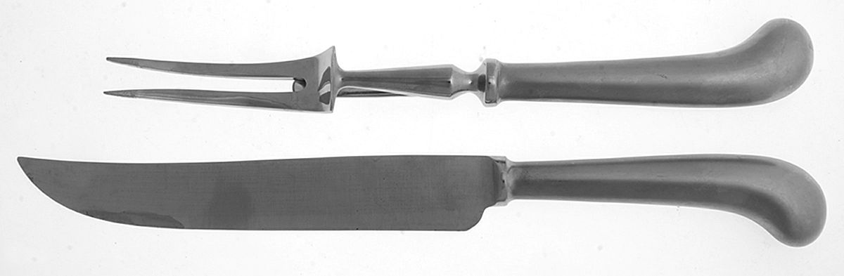 UNF318  (STAINLESS) Small Stainless Blade 2-Piece Steak Carving Set by Unknown Mfg Silver-1