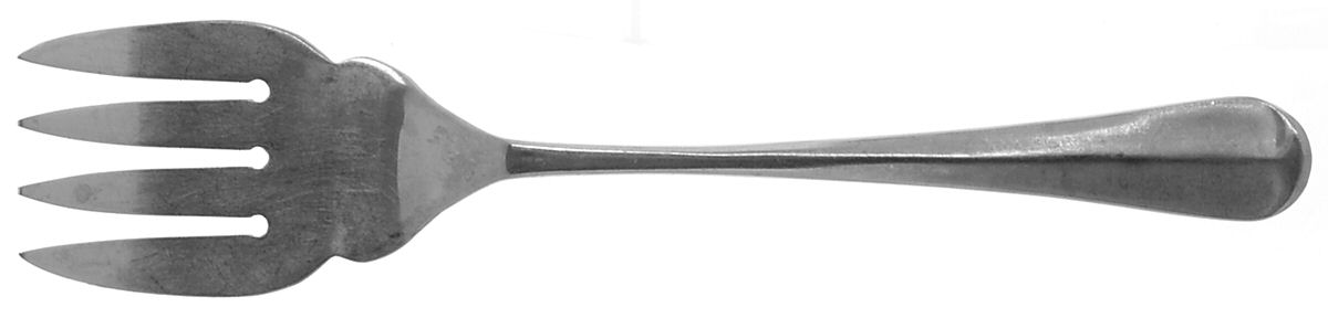 UNF318  (STAINLESS) Solid Salad Serving Fork by Unknown Mfg Silver-1