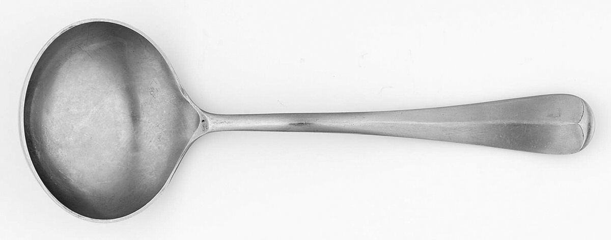 UNF318  (STAINLESS) Solid Piece Cream Ladle by Unknown Mfg Silver-1