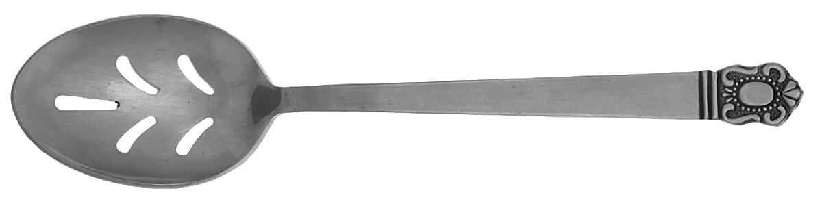 UNF321 (Stainless) Pierced Tablespoon (Serving Spoon) by Unknown Mfg Silver-1