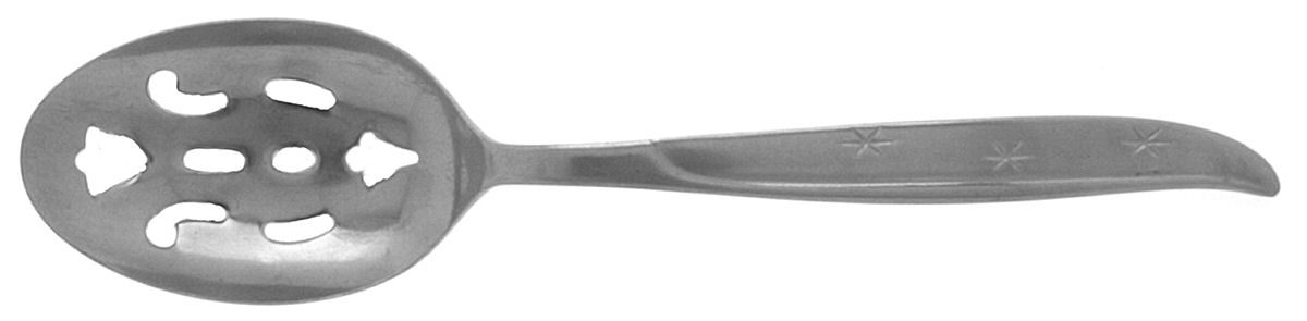 UNF322 (Stainless) Pierced Tablespoon (Serving Spoon) by Unknown Mfg Silver-1