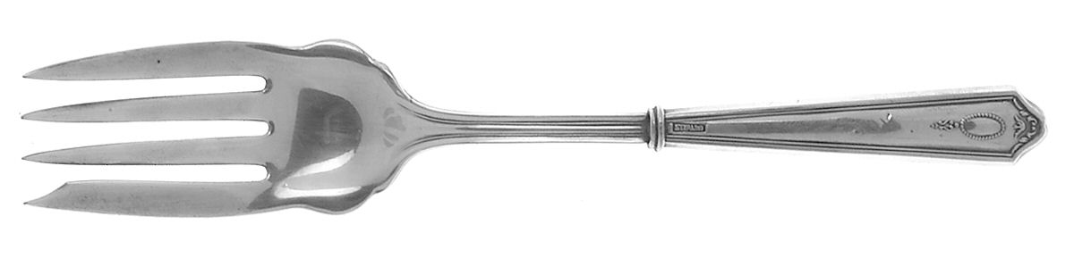 UNF887 (Sterling) Medium Cold Meat Serving Fork, Plated Tines by Unknown Mfg Silver-1