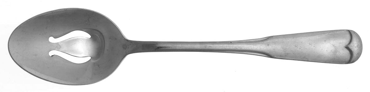 UNF38 (Stainless) Pierced Tablespoon (Serving Spoon) by Unknown Mfg Silver-1