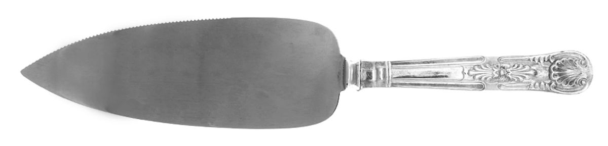 UNF411 (Silverplate) Pie & Cake Server with Stainless Blade by Unknown Mfg Silver-1