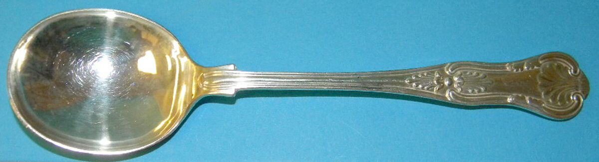 UNF411 (Silverplate) Round Bowl Soup Spoon (Gumbo) by Unknown Mfg Silver-1