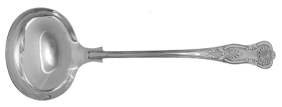 UNF411 (Silverplate) Solid Soup Ladle by Unknown Mfg Silver-1