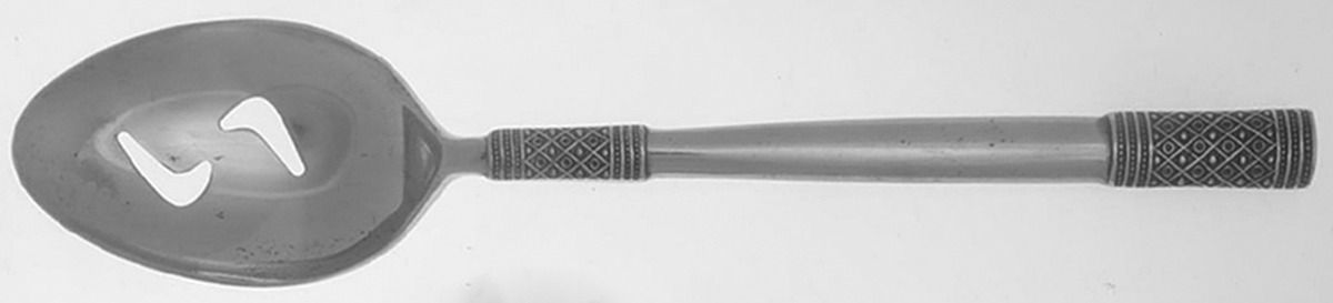 UNF449 (Stainless) Pierced Tablespoon (Serving Spoon) by Unknown Mfg Silver-1