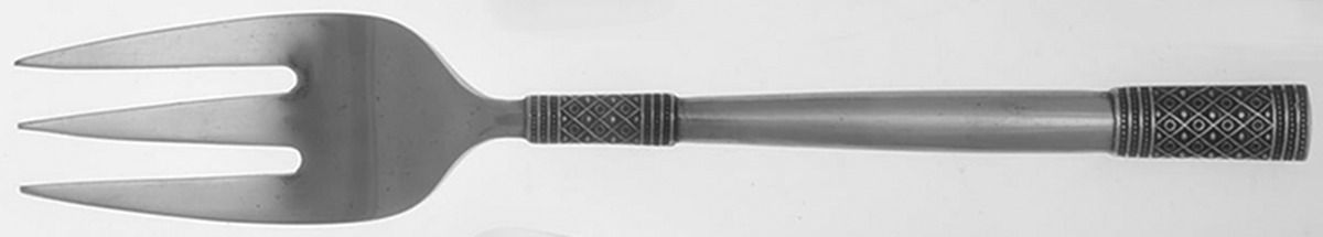 UNF449 (Stainless) Medium Solid Cold Meat Serving Fork by Unknown Mfg Silver-1