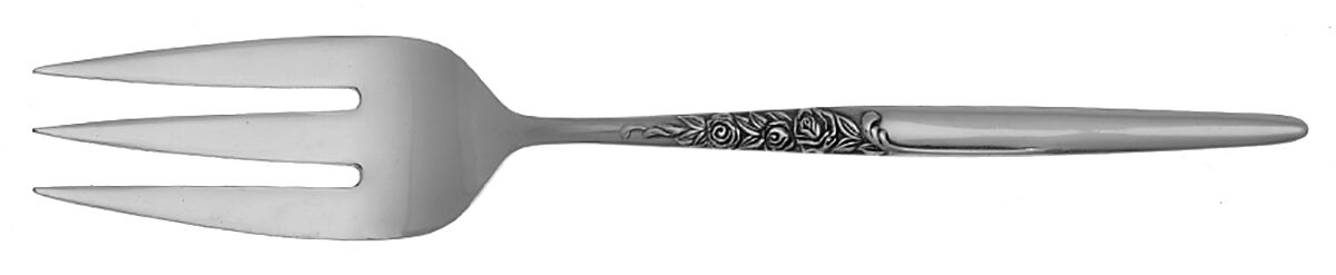 UNF60 (Stainless) Medium Solid Cold Meat Serving Fork by Unknown Mfg Silver-1