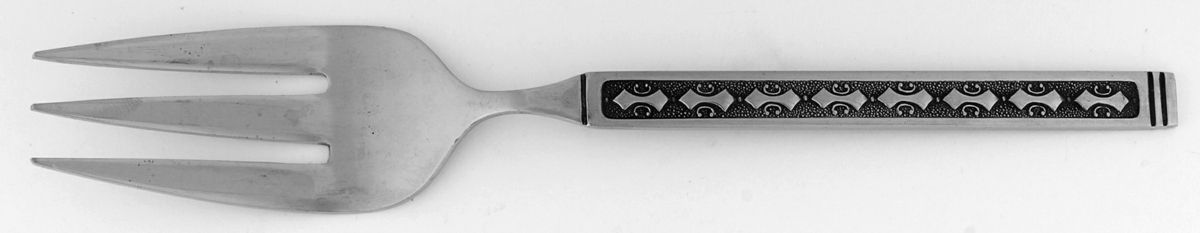 UNF65 (Stainless) Medium Solid Cold Meat Serving Fork by Unknown Mfg Silver-1