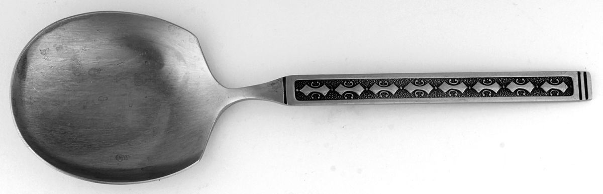 UNF65 (Stainless) Solid Smooth Casserole Spoon by Unknown Mfg Silver-1